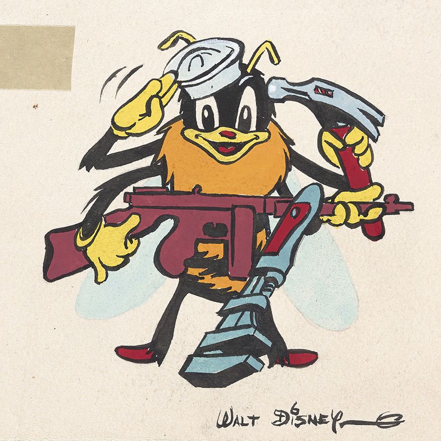 Illustration of Fighting Bee inspired by Disney design, by Natale Bellantoni, no date.