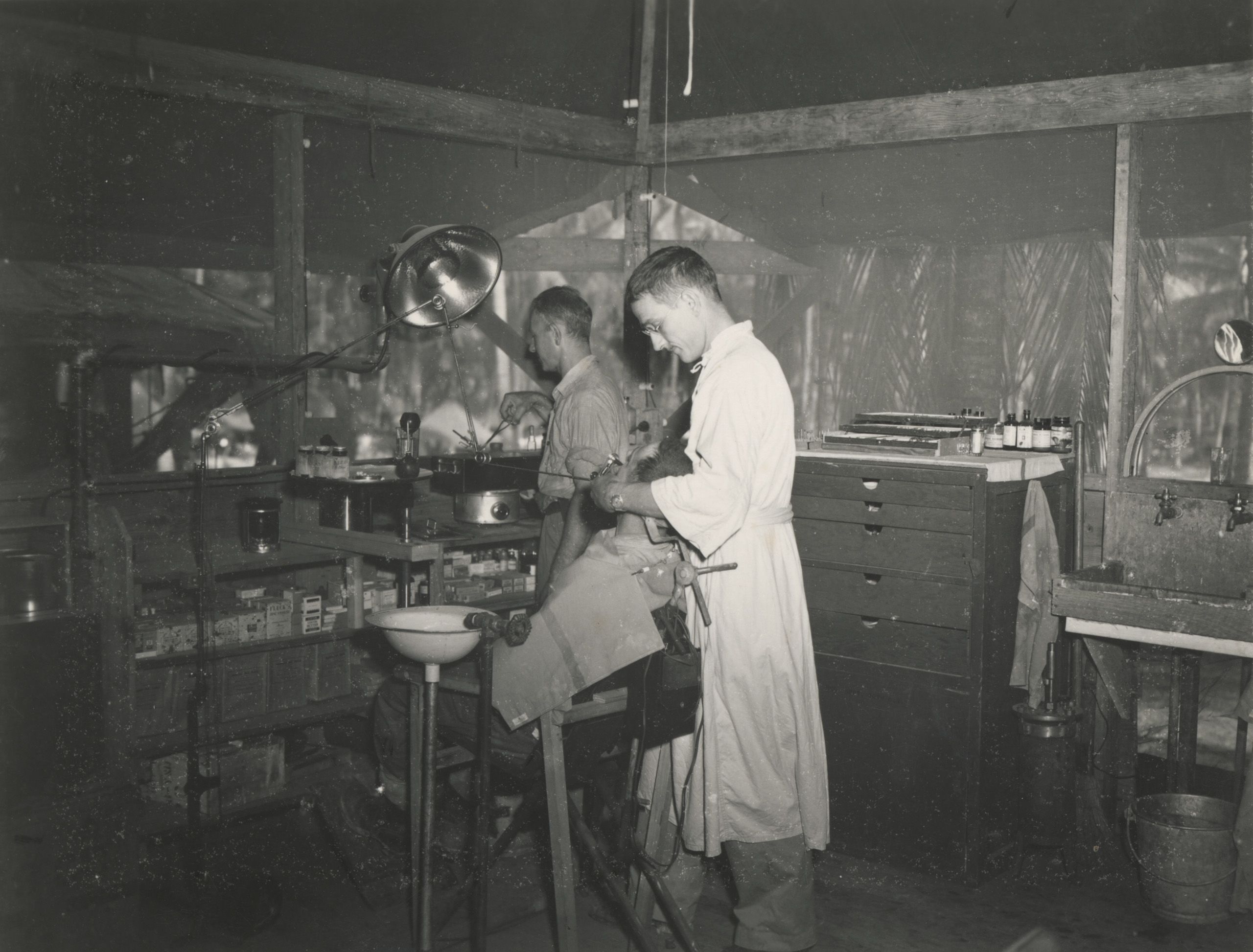 Doctors in Finshafen, New Guinea, 1944.