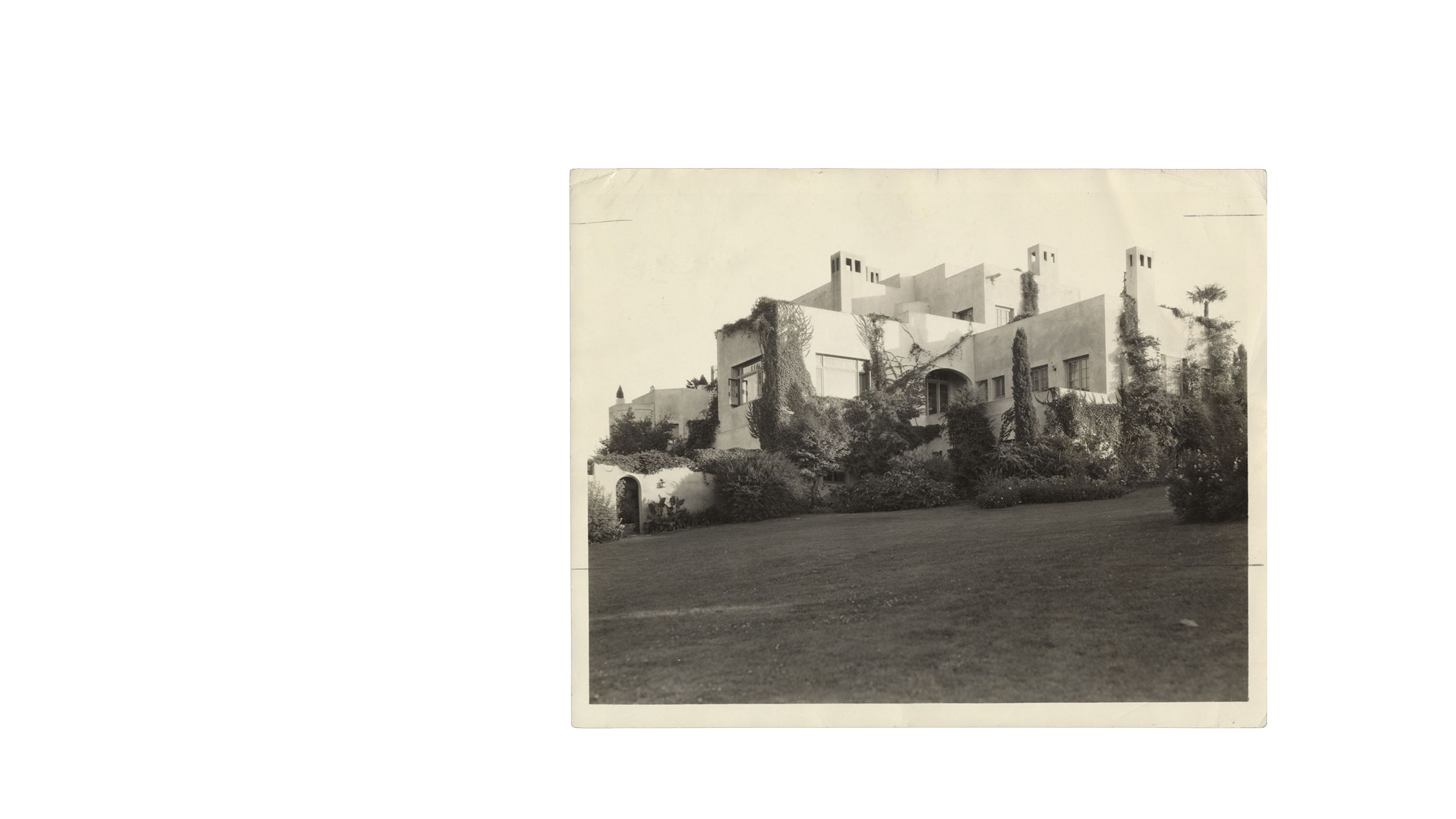 Photograph of Lou Henry Hoover House. From the Stanford University Libraries.