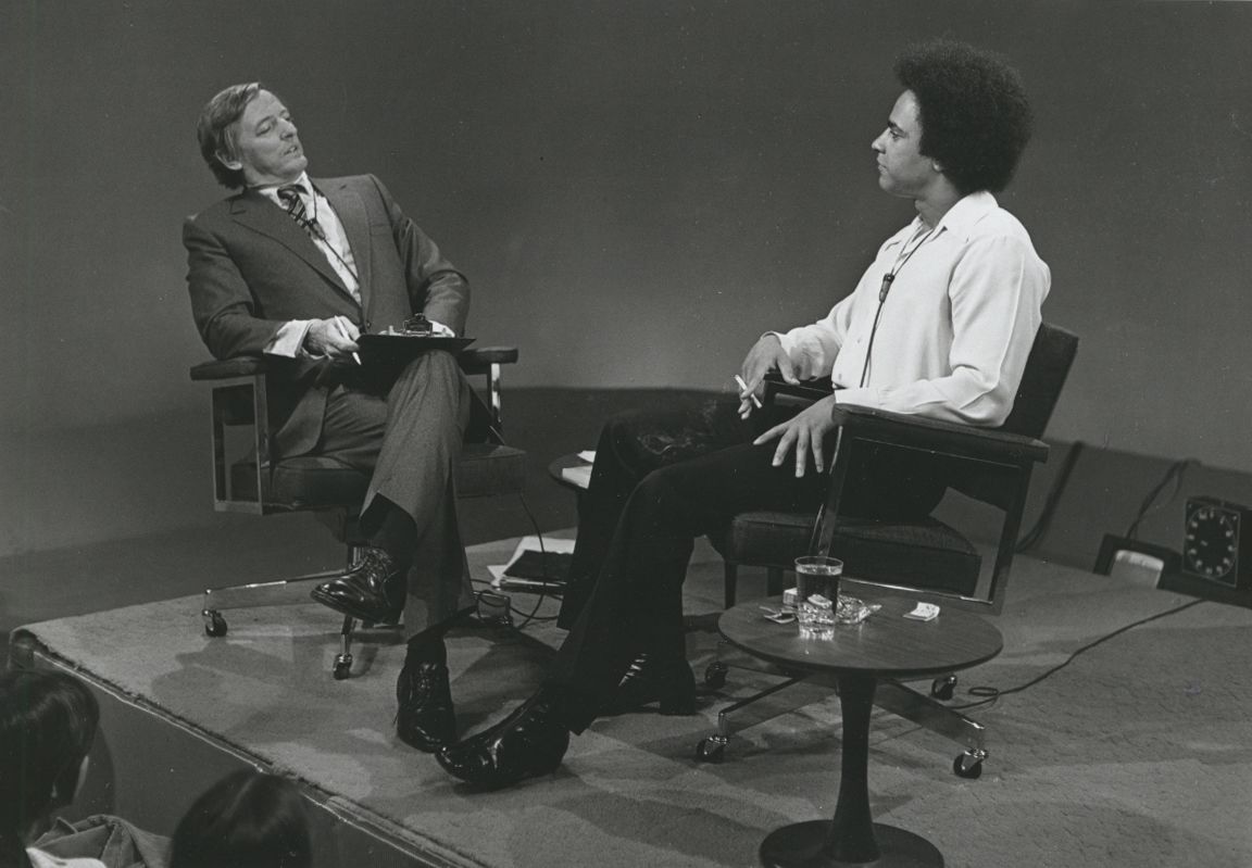 Photograph of William F. Buckley Jr. and Huey Newton, January 23, 1973, Program S0080