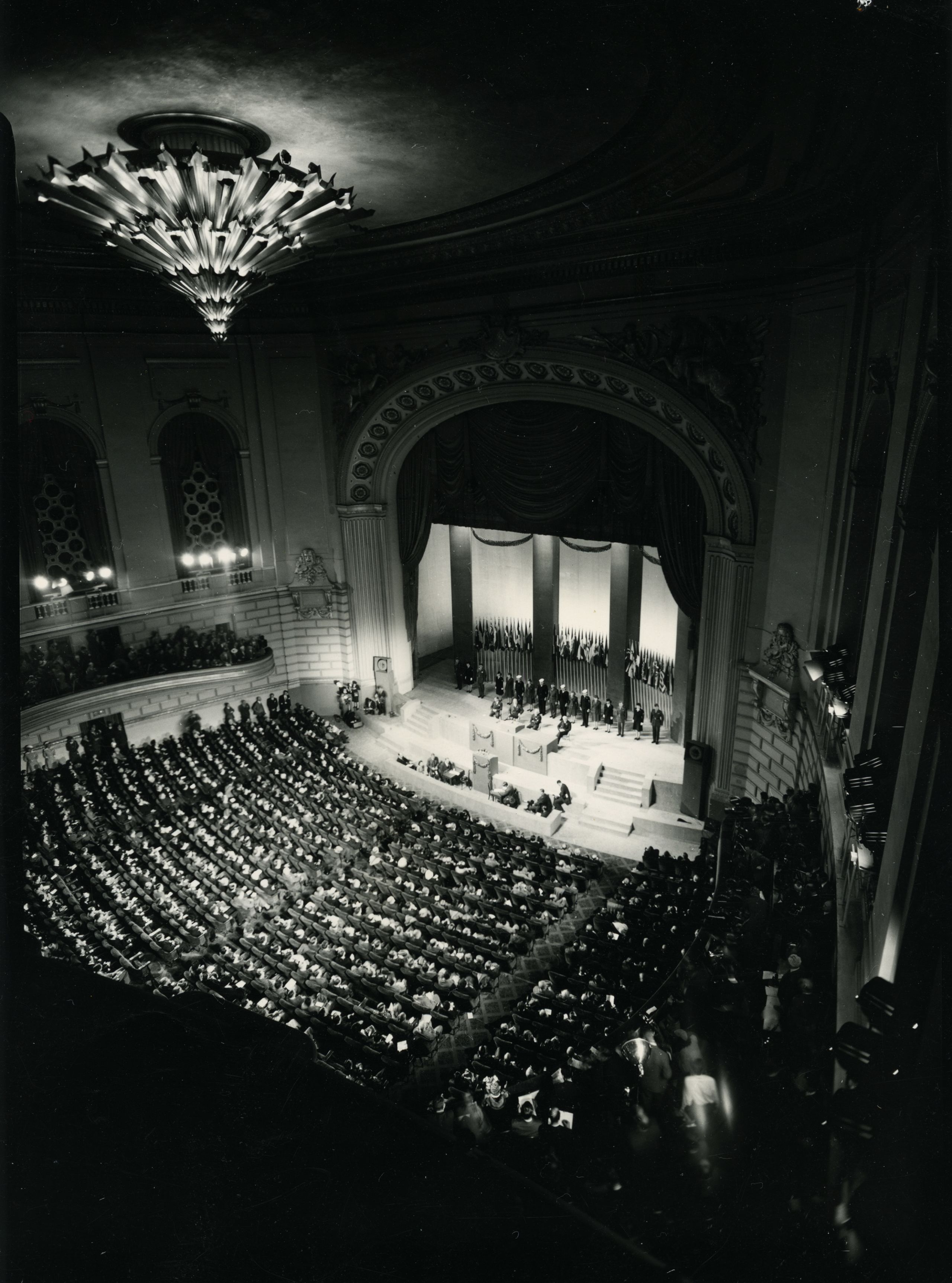 The United Nations Conference on International Organization, San Francisco, 1945. From the United Nations Conference on International Organization Proceedings, Hoover Institution Archives.