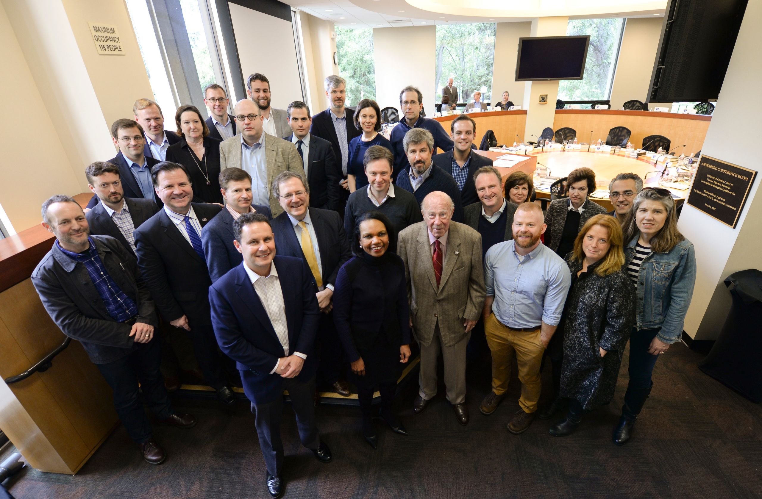 Color photograph of Attendees at the Hoover Institution’s Foreign Policy Media Roundtable. February 9, 2015. Photo: Rod Searcey